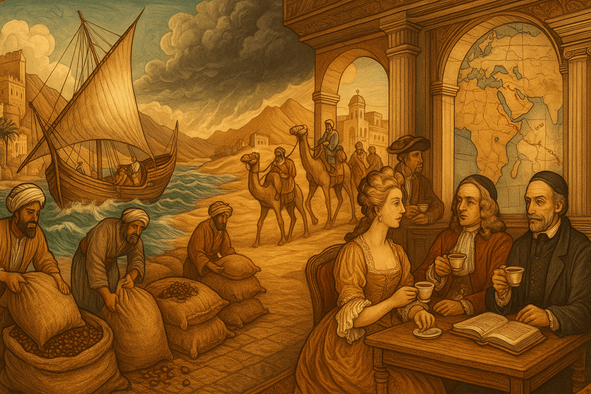 Illustration of Coffee Reaches Europe